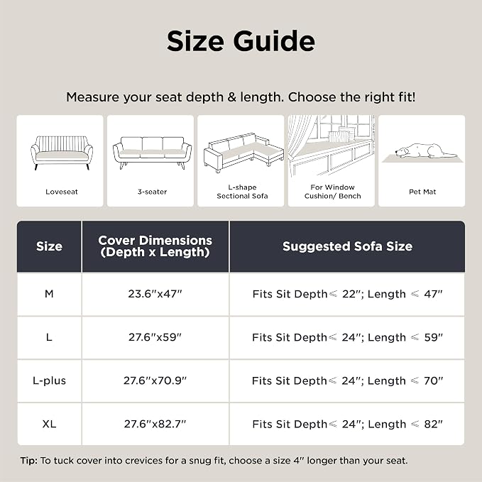 Bedsure Comfyfleece™ Couch Covers for Dogs, Non-Slip Sofa Covers for Pets | 300gsm Thick Quilted Padding, Ultra-Soft Corduroy Flannel, Machine Washable, for Small 3-Seater / Large Loveseat, 70" - Image 8