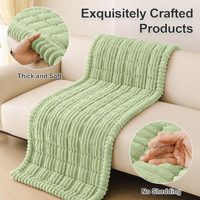hyha Couch Cover for Dogs, Washable Non Slip Plush Flannel Sofa Protector | Thick Flannel, Silicone Anti-Slip Backing, Pet Hair & Scratch Protection, Fits Sofa & Loveseat (27.6" x 70.9") - Image 8