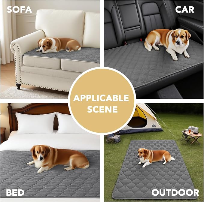 H.VERSAILTEX Couch Cover Chenille Pet Fuzzy Sofa Covers for 3 Cushion Couch Anti Slip Washable Sofa Slipcovers with Strap Soft Couch Protector Cover for Dogs Cats Kids(27.6" x 71", Light Grey) - Image 6