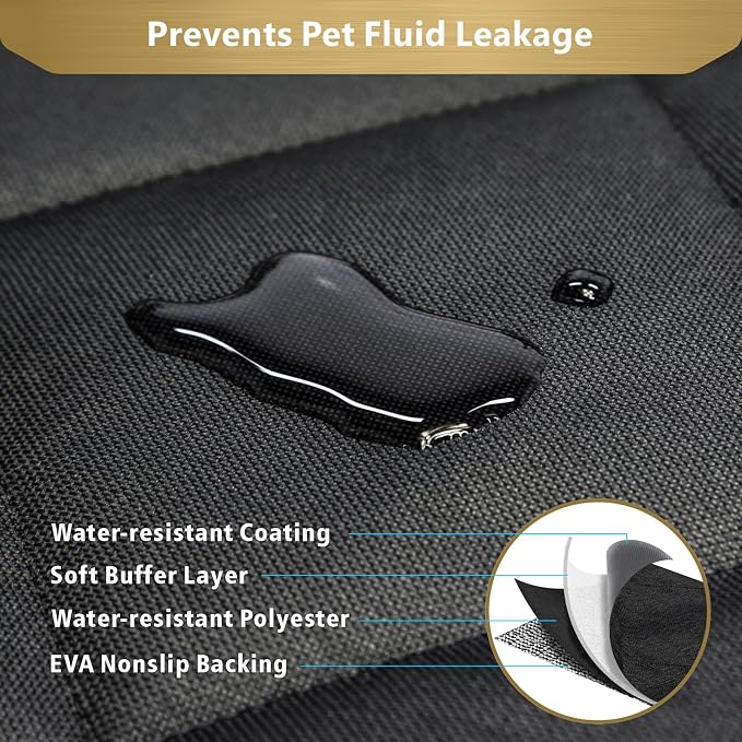 F-color SUV Cargo Liner for Dogs - Heavy Duty Cargo Cover for Mid-Size SUVs | Water Resistant, Bumper Flap, Non-Slip Mat, Car Trunk Dog Car Seat Cover Prevents Scratches Pet Hair Mud Dirt for Sedans Vans - Image 5