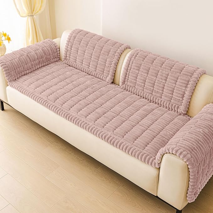 hyha Couch Cover for Dogs, Washable Non Slip Plush Flannel Sofa Protector | Thick Flannel, Silicone Anti-Slip Backing, Pet Hair & Scratch Protection, Fits Sofa & Loveseat (27.6" x 88") - Image 9