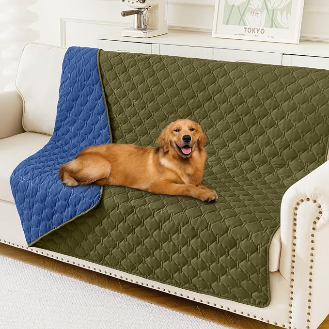 Smiry Waterproof Dog Bed Cover Blanket, Reversible Pet Blanket | Soft Reversible, Washable Leakproof Cats Dogs Couch Cover for Sofa, Couch, Furniture (52x82 Inch) by Smiry