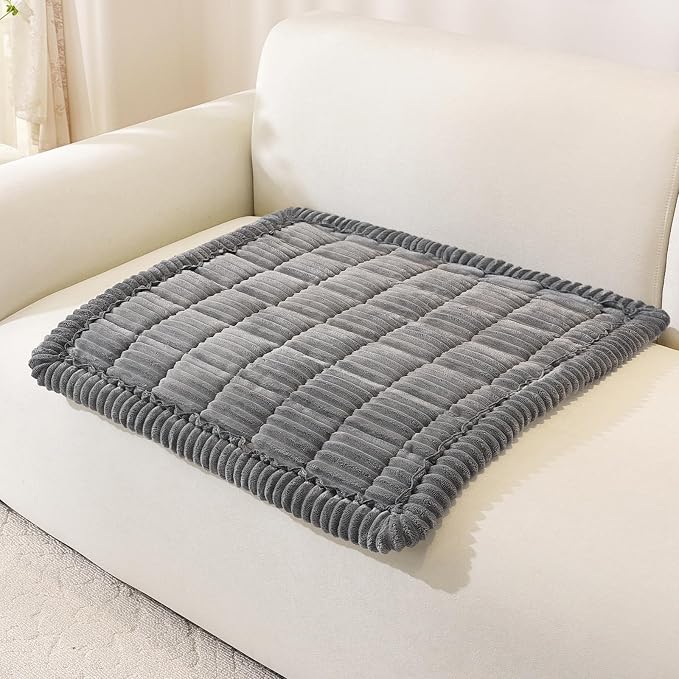 OstepDecor Couch Cover for Dogs, Washable Non Slip Sofa Cover for Pets, Soft Couch Covers for Sofa, Loveseat and Sectional, Furniture Protector Against Pet Hair & Scratches (27.6" x 27.6", Dark Grey) by OstepDecor