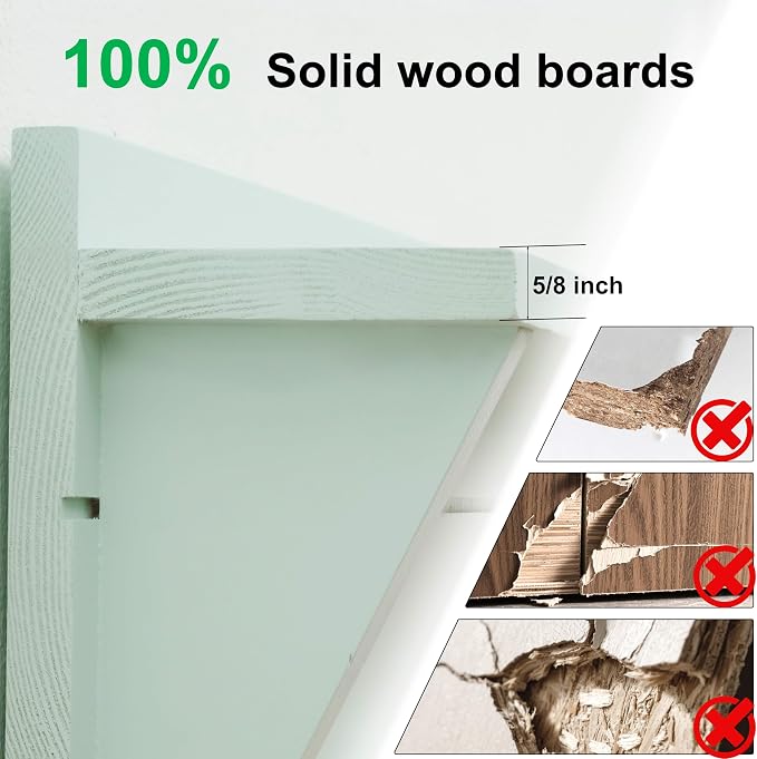 WEBI Coat Rack Wall Mount with Shelf,36" Long Entryway Wall Shelf with Hooks Underneath,9 Peg Hooks for Hanging Coats,Caps,Jacket,Clothes,Light Green - Image 7