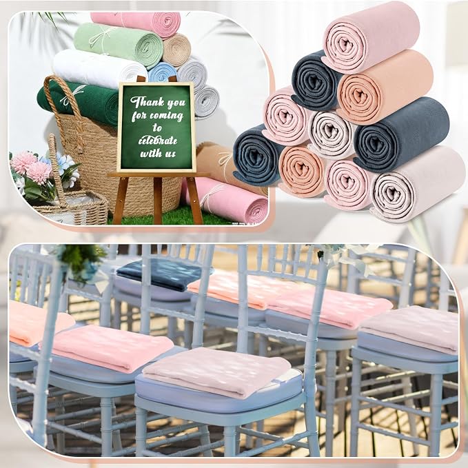 Newwiee 48 Pcs Bulk Fleece Throw Blankets 50'' x 60'' Oeko-tex Standard 100 Certified for Outdoor Wedding Guest Blankets Donation Homeless Sleepover Lap Pet Sofa, All Seasons Use (Pink Shades) - Image 4