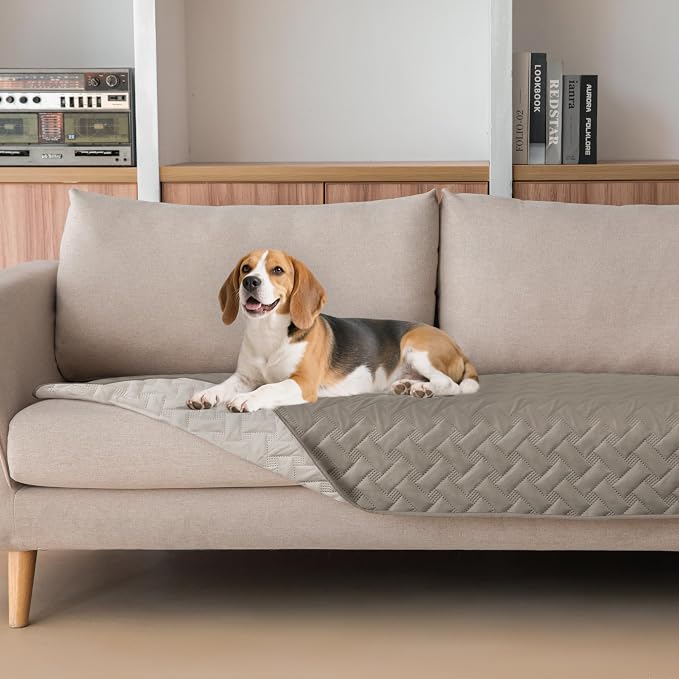 gogobunny Waterproof Dog Bed Cover Pet Blanket for Furniture Bed Couch Sofa Reversible (Dark Stone/Light Stone, 30x70 Inch (Pack of 1)) by gogobunny
