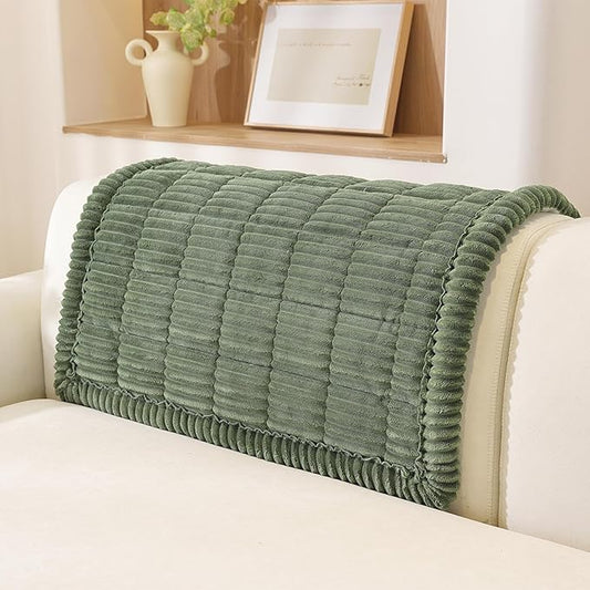 OstepDecor Couch Cover for Dogs, Washable Non Slip Sofa Cover for Pets, Soft Couch Covers for Sofa, Loveseat and Sectional, Furniture Protector Against Pet Hair & Scratches (35.4" x 35.4", Moss Green) by OstepDecor