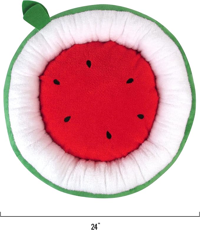 TONBO Soft Plush Small Cute and Cozy Watermelon Dog Cat Bed, Washer and Dryer Friendly (Watermelon) - Image 3