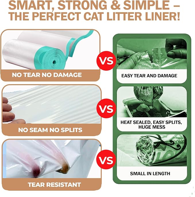 50 Count Jumbo Litter Box Liners, 36x19 Inches – Extra Thick, Heavy Duty - Image 6