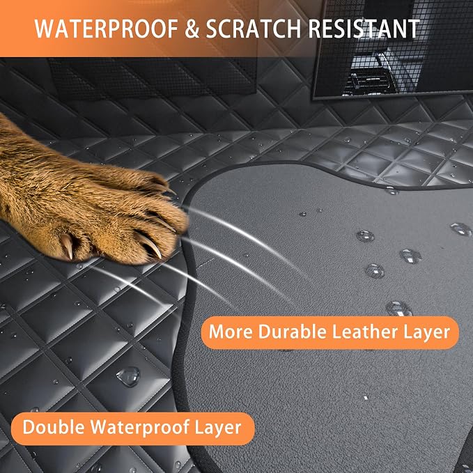 Truck Dog Seat Cover Back Seat Protector, Large Space Backseat Extender with Soft Inflatable Cushion Comfortable Dog Hammock, Waterproof Dogs Bed Rear Travel Accessories for Truck - Image 5