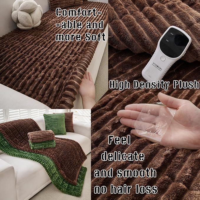 Mitid Sofa Cover Fuzzy Couch Cover for Pet, Couch Covers for Dogs Pets Mat | Washable Non-Slip Sofa Slipcover Cushion Protector Pets Friendly Mat, Dog Couch Cover, Square Couch Covers for Dogs Non Skid - Image 3