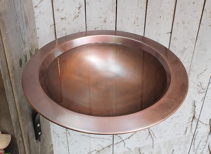 Achla Designs Classic II Copper Birdbath - Image 9