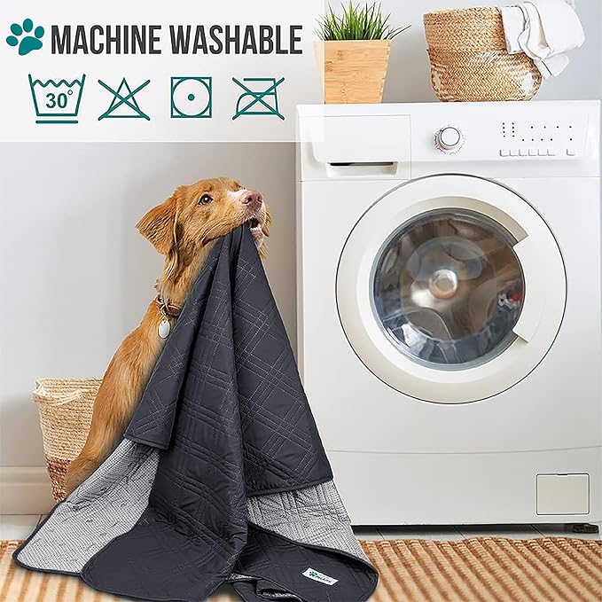 PetAmi Waterproof Couch Cover for Dogs, Non-Slip Leakproof Sofa Furniture Protector for Pet Cat, Machine Washable Bed Blanket for Car Seat, 30x70 Gray - Image 8