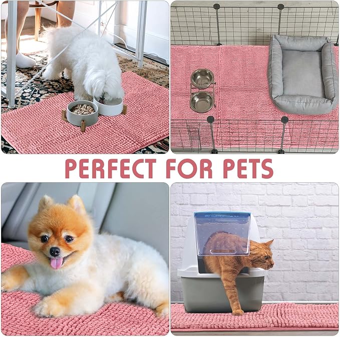 Amylove 4 Pcs Guinea Pig Cage Liner 12 x 12 Inch Washable Chenille Pee Pads Pet Dog Cat Bedding Training Mat Reusable for Small Animals Puppy Bunny Hamster Chinchilla - Image 6