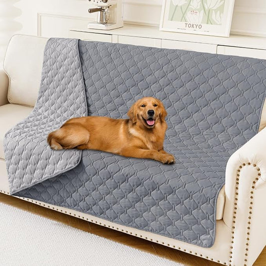 Smiry Waterproof Dog Bed Cover Blanket, Reversible Pet Blanket | Soft Reversible, Washable Leakproof Cats Dogs Couch Cover for Sofa, Couch, Furniture (68x82 Inch) by Smiry