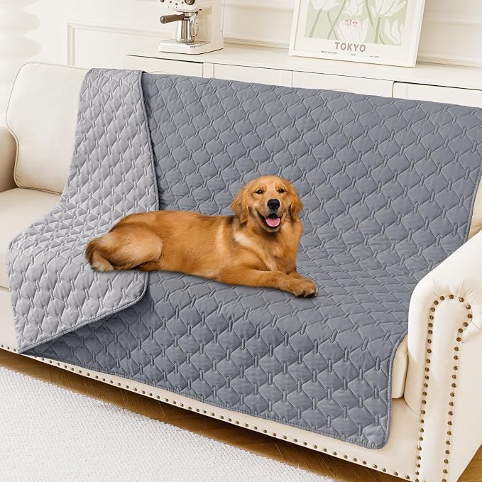 Smiry Waterproof Dog Bed Cover Blanket, Reversible Pet Blanket | Soft Reversible, Washable Leakproof Cats Dogs Couch Cover for Sofa, Couch, Furniture (68x82 Inch) by Smiry
