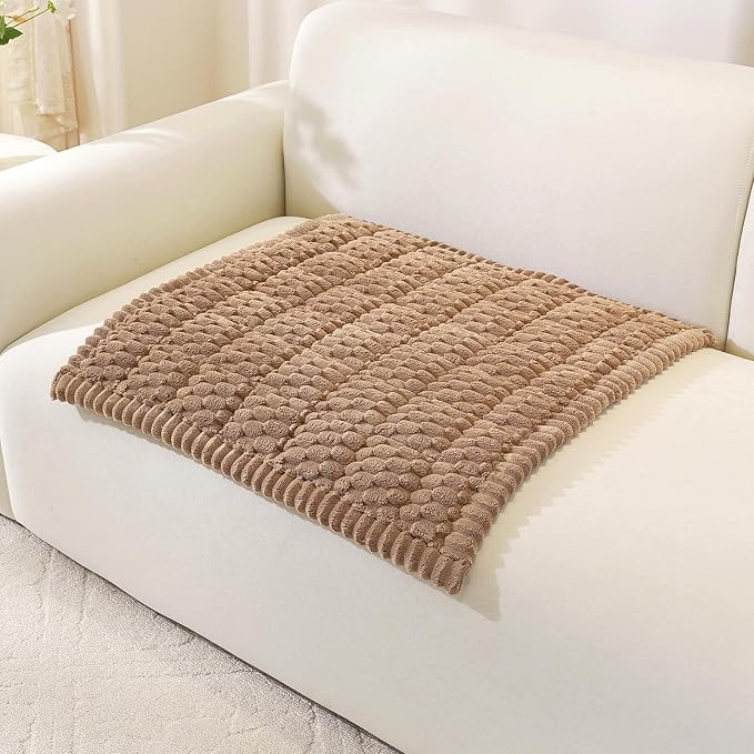 OstepDecor Couch Cover for Dogs, Washable Non Slip Sofa Cover for Pets, Soft Couch Covers for Sofa, Loveseat and Sectional, Furniture Protector Against Pet Hair & Scratches (27.6" x 27.6", Brown) by OstepDecor