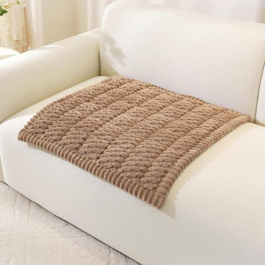 OstepDecor Couch Cover for Dogs, Washable Non Slip Sofa Cover for Pets, Soft Couch Covers for Sofa, Loveseat and Sectional, Furniture Protector Against Pet Hair & Scratches (27.6" x 27.6", Brown) by OstepDecor