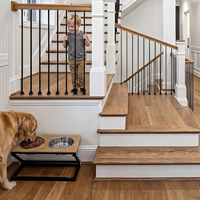 Elevated Dog Bowl, Adjustable Height and Tilt Angle Dog Bowl Stand | Precisely Adjust Height And Tilt Angle, Easy To Clean, Equipped With 2 Stainless Steel Food Bowls, Sturdy And Durable. - Image 7