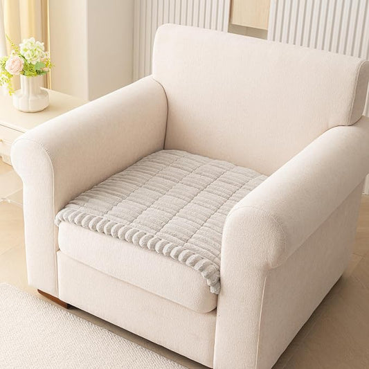 MEETSKY Chair Cover Soft Couch Armrest Covers for Sofa, Thick Sofa Covers Washable Sofa Slipcover for Single Couch, Oatmeal, 27.6" x 27.6" by MEETSKY