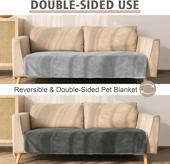 Ameritex Pet Bed Blanket Reversible 100% Waterproof Velvet Super Soft for Sofa and Bed - Image 5