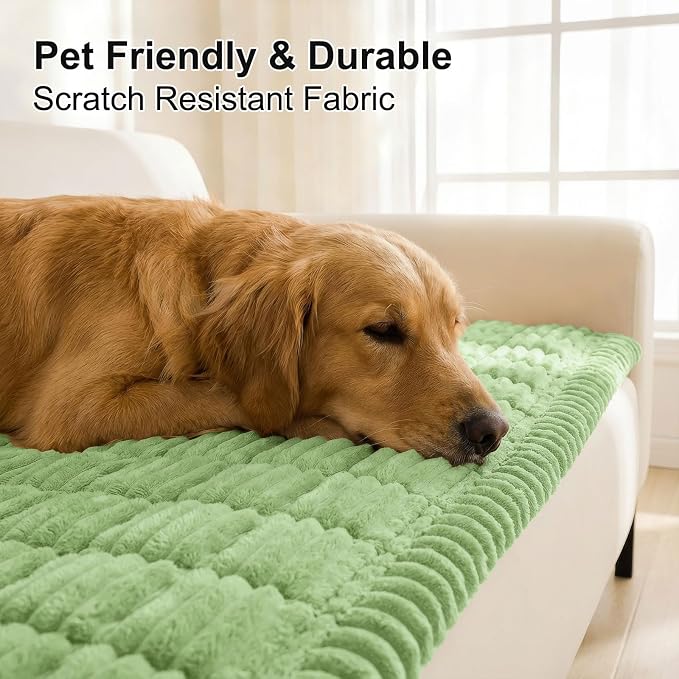 Smiry Couch Cover for Dogs, Non Slip Washable Sofa Protector for Pets | Soft Furniture Cover for Leather & Fabric Couches, Cozy Protect Against Fur, Dirt & Messes, Pet Friendly, 35.4"x63" - Image 4