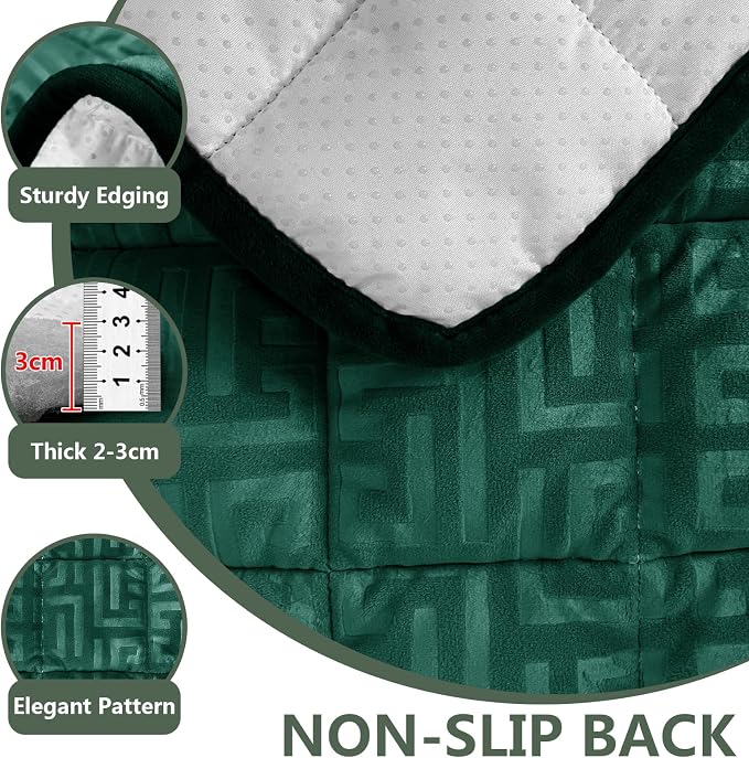 Paw Cart Couch Cover Caravan Quilted Sofa Topper Greek Key Pattern Washable Non Slip Soft Pet Protector for Any Type of Couch (Green,W 47“ x D 28” 1 Piece) - Image 4