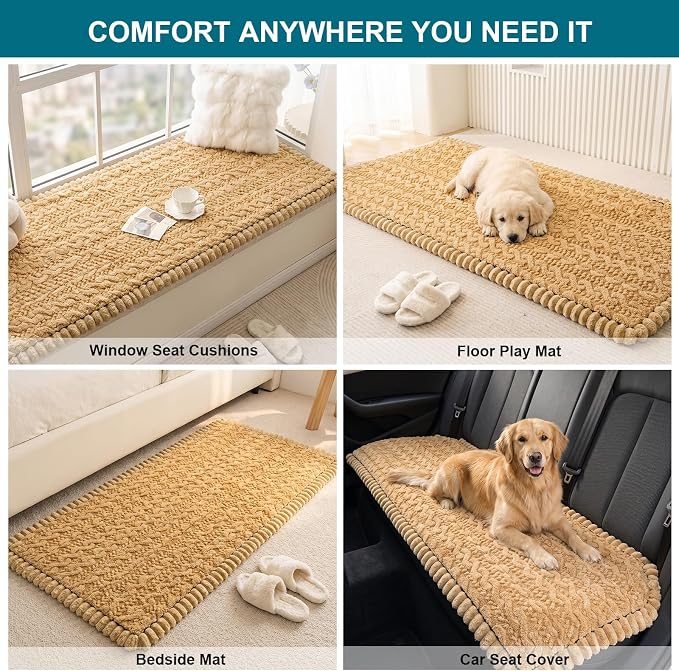 KRFOONN Couch Cover for Dogs Washable Pet Couch Covers for 2 Cushion Sofas Non-Slip Dog Sofa Protectors Cushion Covers Soft Sofa Slipcovers Cushion Protector for Pets Mat (Pattern-Khaki, 27.6" x 59") - Image 7
