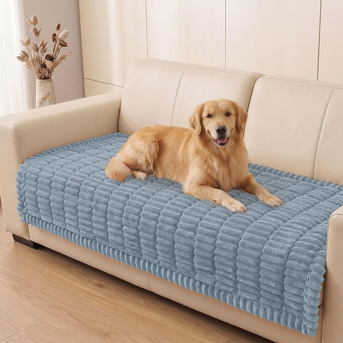 Smiry Couch Cover for Dogs, Non Slip Washable Sofa Protector for Pets | Soft Furniture Cover for Leather & Fabric Couches, Cozy Protect Against Fur, Dirt & Messes, Pet Friendly, 43"x63" by Smiry