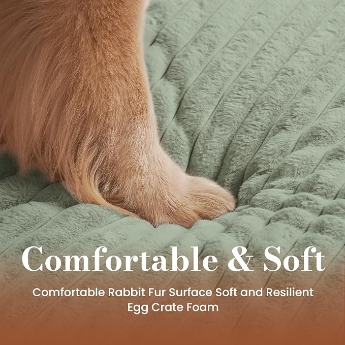 Extra Large Dog Bed Orthopedic Foam with Waterproof Lining | Egg crate foam for joint support. Soft plush surface. Non-slip bottom. Removable & machine washable cover. OEKO-TEX certified - Image 4