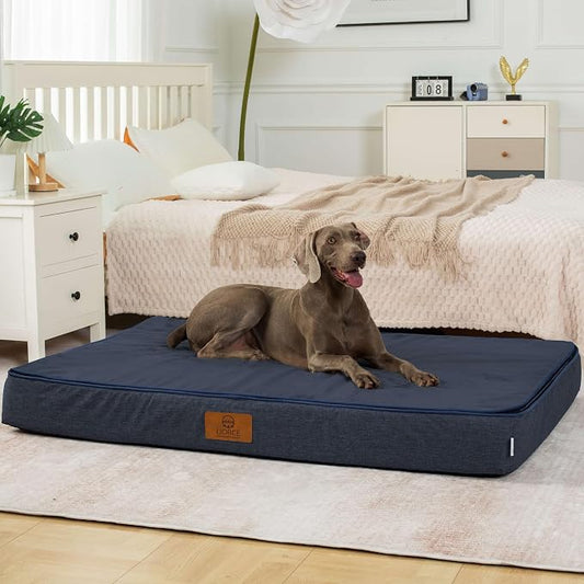 LIORCE Orthopedic Memory Foam Giant Dog Bed - 6" Thick Beds for Large Sized Dog - Waterproof Removable Washable Cover & Wrap-Around Zipper - Ultimate Comfort & Easy Maintenance by LIORCE