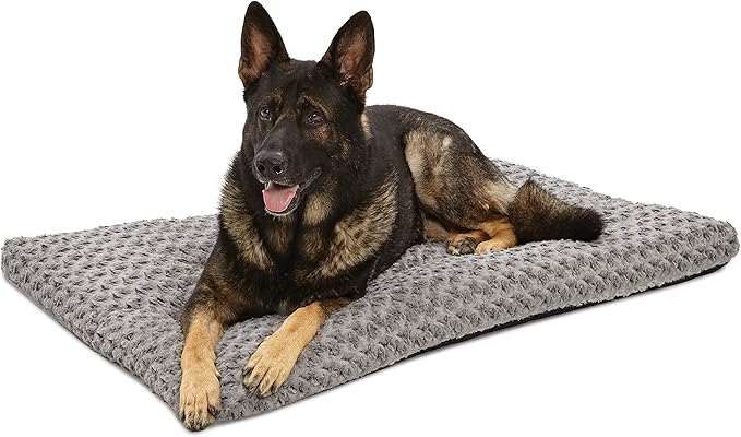 MidWest Homes for Pets XL QuietTime Deluxe Gray Ombré Swirl Plush Pet Bed, Machine Washable, Non-Skid Bottom, Soft Crate Mat for 48-inch Crates by MidWestHomesForPets