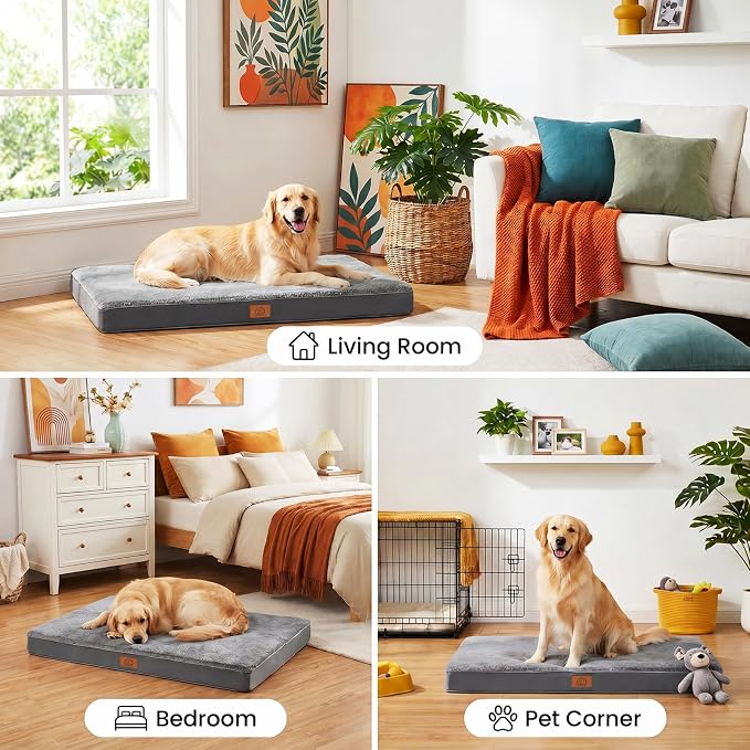 Dog Bed Covers Replacement Washable, Soft Removable Cover Zippered for Pets | Extra Large Waterproof Pet Bed Cover, Easy to Clean, Soft Plush Dog Bed Sheets 44x32x3 Inch, Replacement Cover Only - Image 5