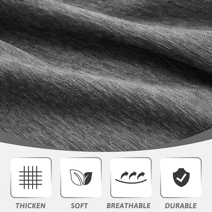 MEETSKY Sofa Covers for Pets Washable Couch Covers for 3 Cushion Couch Sofa Pet Friendly Oversized Sofa Slipcovers, Sofa Throw Blanket for Dogs Couch Protector, 91"x 134", Charcoal Gray - Image 6