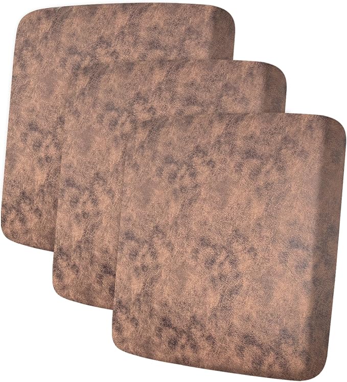ANARACHON Leather Look Couch Cushion Covers Sofa Seat Slipcovers Sets Couches Furniture Protector for Sectional Armchair Loveseat Pets Kids Stretch Spandex Fabric (3 Cushion Sofa, Light Brown) by ANARACHON