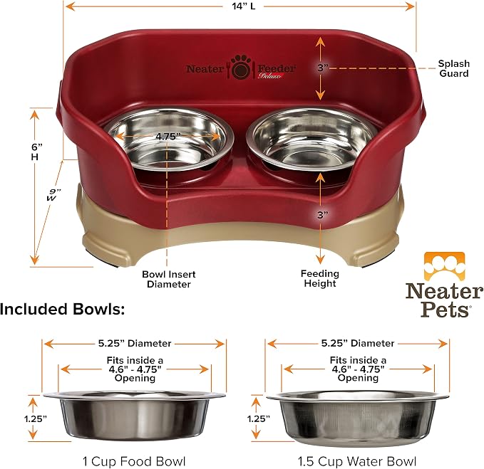 Neater Pet Brands Feeder Deluxe for Cats - Cranberry (200) - Image 8