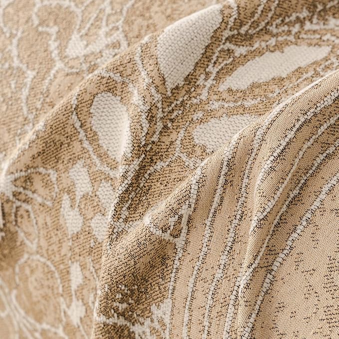 STACYPIK Botanical Floral Couch Cover for Pets Textured Beige Cream Patchwork Sofa Cover for 3 Cushion Couch with Tassels Dogs Couch Cover for Sectional Love Seat Protector for Living Room-71X134IN - Image 7