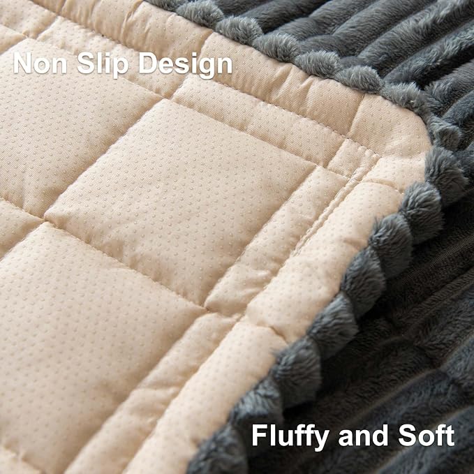 Couch Cover for Dogs Washable, Non Slip Sofa Covers for Pets 3 Cushion Couch Sofa, Sectional Slipcover Furniture Protector (1 PCS 27.5"x94" Dark Grey) - Image 5