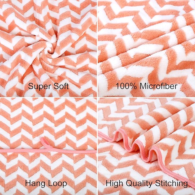 JML Microfiber Bath Towels, Chevron Red, 30" x 60", 2 Pack | Hanging Loop, Oversized, Soft, Super Absorbent, Fast Drying, Use for Sports, Fitness, Yoga - Image 3