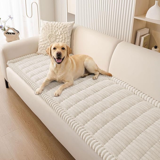 Smiry Couch Cover for Dogs, Non Slip Washable Sofa Protector for Pets | Soft Furniture Cover for Leather & Fabric Couches, Cozy Protect Against Fur, Dirt & Messes, Pet Friendly, 27.6"x59" by Smiry