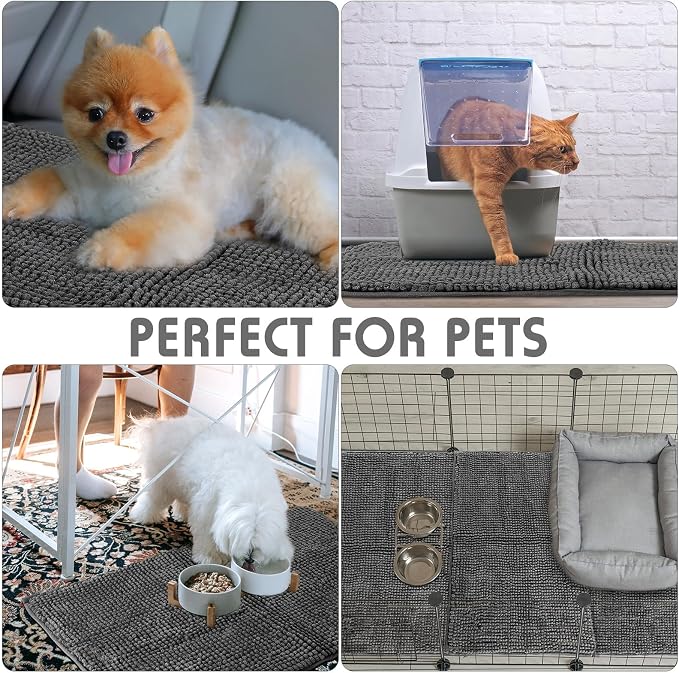 Amylove 4 Pcs Guinea Pig Cage Liner 47 x 24 Inch Washable Chenille Pee Pads Pet Dog Cat Bedding Training Mat Reusable for Small Animals Puppy Bunny Hamster Chinchilla - Image 4