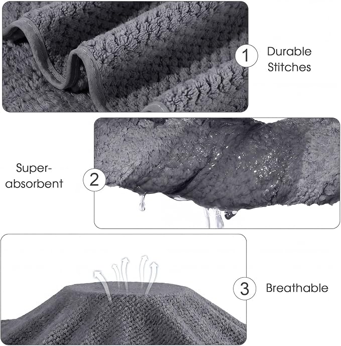 Newwiee 4 Pcs Oversized Bath Towel 40'' x 80'' Bath Sheet,Cold Colors | Fluffy Microfiber Quick Dry, Extra Large Bathroom Towel, Soft Absorbent Adult Shower Sheet, Fall Halloween Decor, Spa Beach - Image 4