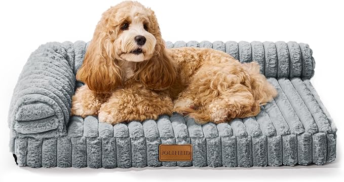 Orthopedic Calming Medium Dog Bed Pet Sofa Bed 30''X20''SageGrey | 2-Sided Pet Couch Medium Size Dog, Soft Egg-Crate Foam Dog Mat, Waterproof Removable Washable Cover, Nonskid Bottom Cat Bed - Image 2