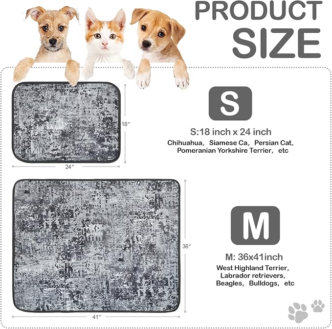 Qeils Washable Pee Pads for Dogs, Reusable Puppy Pads 18"x 24" 2 Pack | Leak-Proof, Super Absorbent Potty Training Pads With Non-Slip Backing For Crates, Floor, Playpen, Whelping & Furniture - Image 5