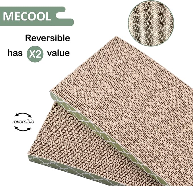 Cat Scratcher Cardboard Scratching Pads Scratch with Catnip 2PCS Reversible Corrugated Cardboard - Image 2