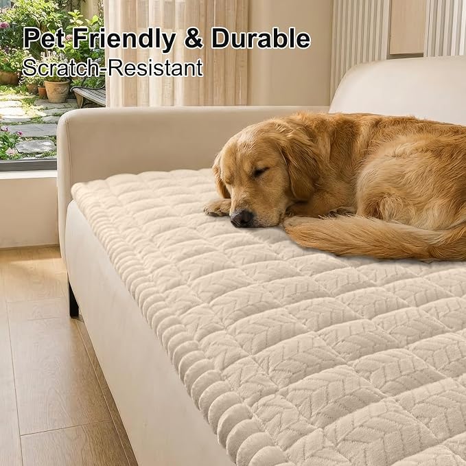 Smiry Couch Cover for Dogs, Non Slip Fuzzy Pet Sofa Covers Washable | Sofa Slipcovers for Sectional Couch, Soft Thick Furniture Protector for Cats Dogs, Against Fur, Dirt, Scratch (43"x63") - Image 2