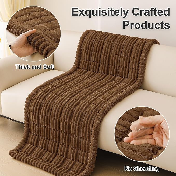 hyha Couch Cover for Dogs, Washable Non Slip Plush Flannel Sofa Protector | Thick Flannel, Silicone Anti-Slip Backing, Pet Hair & Scratch Protection, Fits Sofa & Loveseat (35.4" x 35.4") - Image 8