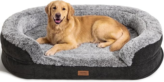 FUKUMARU X-Large Thickened Dog Couch Bed, Orthopedic, Waterproof & Washable | Heavy Duty Dog Sofa with 4" Extra-Thick Egg-Crate Foam, Relieves Joint Pressure, Fully Removable, Fits Extra-Large Dogs by FUKUMARU