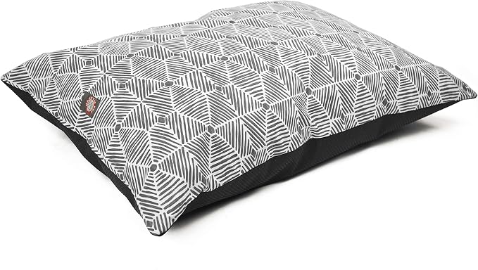 Majestic Pet Rectangle Medium Dog Bed Washable – Non Slip Comfy Pet Bed – Dog Crate Bed Super Value Pillow Dog Bed – Dog Kennel Bed for Sleeping - Dog Bed Medium Breed 35 x 28 Inch – Charlie Gray by MajesticPet