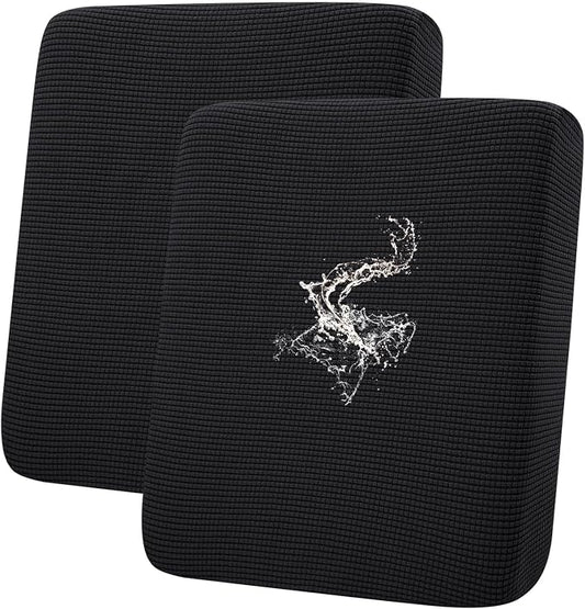 hyha Waterproof Couch Cushion Covers for Pets, Non Slip Sofa Seat Cover | Stretch Jacquard Fabric, Elastic Bottom, Non Slip Fit, Waterproof Protection, Pet Hair Protection (2 Pieces) by hyha